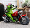 Ebros 10" Long Born to Ride Freedom Patriotic USA Frog Riding Red Chopper Motorcycle Bike Statue Biker Frogs Toads with American Flag Bandanna Home Decor Accent - Ebros Gift