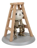 Unfortunate Lucky The Skeleton Pinched And Stuck Under A Ladder Figurine 4"H
