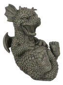 Ebros Whimsical L.O.L Soul Garden Laughing Out Loud Dragon Statue 7.75" Tall Faux Stone Resin Finish Hilarious LOL Fantasy Animated Dragons Welcome Guest Greeter Decor Figurine