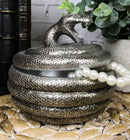 Greek God Of Healing Asclepius Coiling Aesculapian Snake Decorative Trinket Box