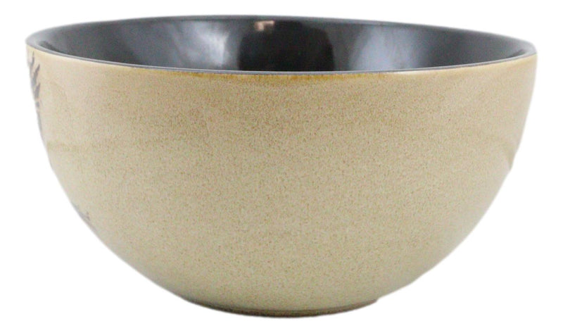 Set Of 2 Rustic Western Patriotic Bald Eagle Ceramic Pasta Salad Soup Bowls 21oz