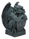 Notre Dame Gargoyle With Shield Statue Crouching Gargoyle On Celtic Pedestal