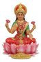 Ebros Seated Beautiful Hindu Goddess Lakshmi Meditating On Lotus Throne Statue 6.25" Tall