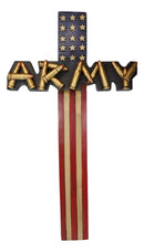 Western USA Flag Military Army with Bullet Shell Casings Memorial Wall Cross