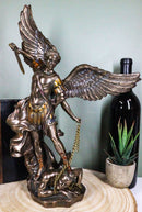 Ebros Large Archangel Saint Michael Slaying Satan Statue 14" Tall Figurine