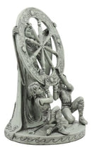Ebros Celtic Moon Goddess Arianrhod Statue 11"H Cosmic Wheel Of The Year & Fate