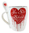 Ebros Vampire Love Valentine You Stir My Blood Coffee Ceramic Cup Mug And Spoon Set
