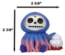 Ebros Jelly Furrybones Figurine 3"L Jellyfish With White Hermit Crab Skeleton