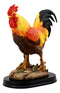 Ebros Proud Country Chicken Rooster Statue with Base 7.5" Tall Resin Sculpture in Vivid Colors