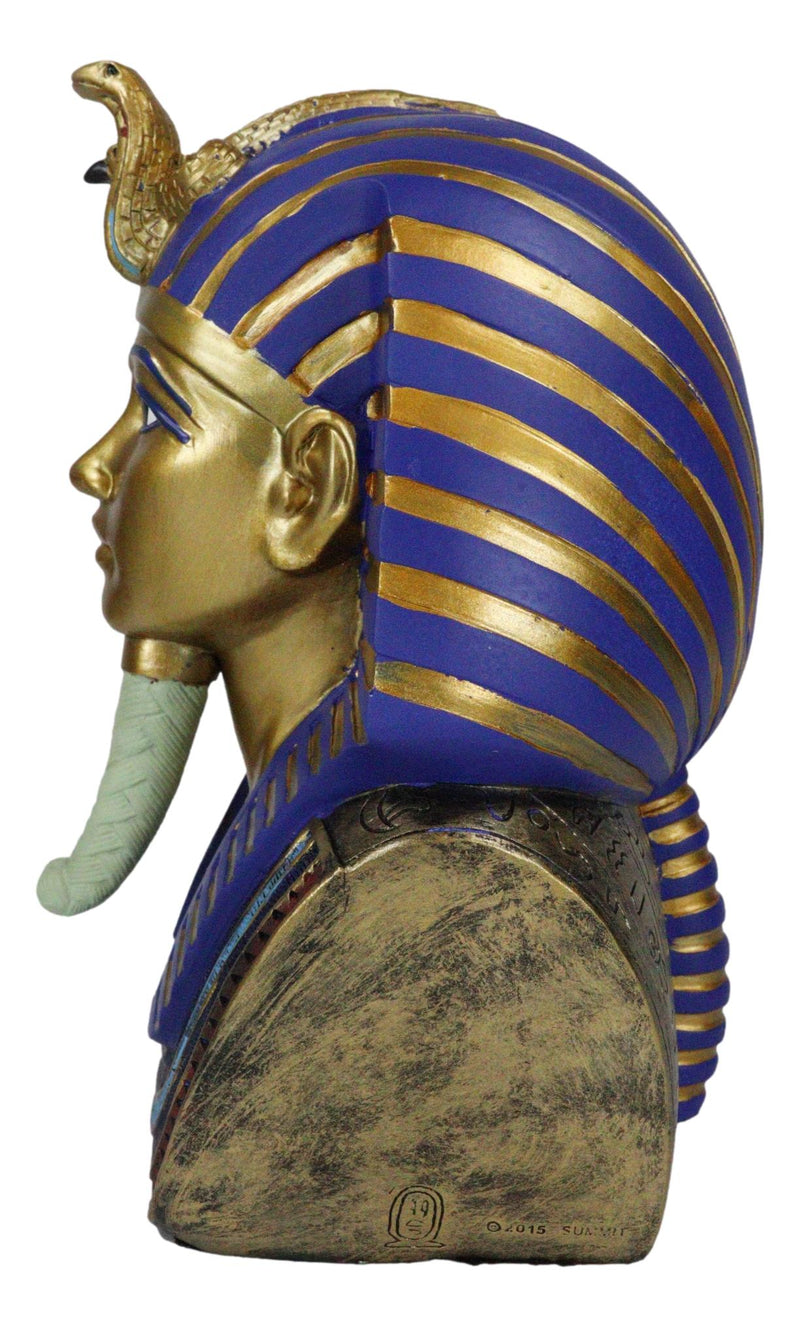 Ancient Egyptian 9 Inch Height King Tut Burial Mask Bust Figurine Resin Statue