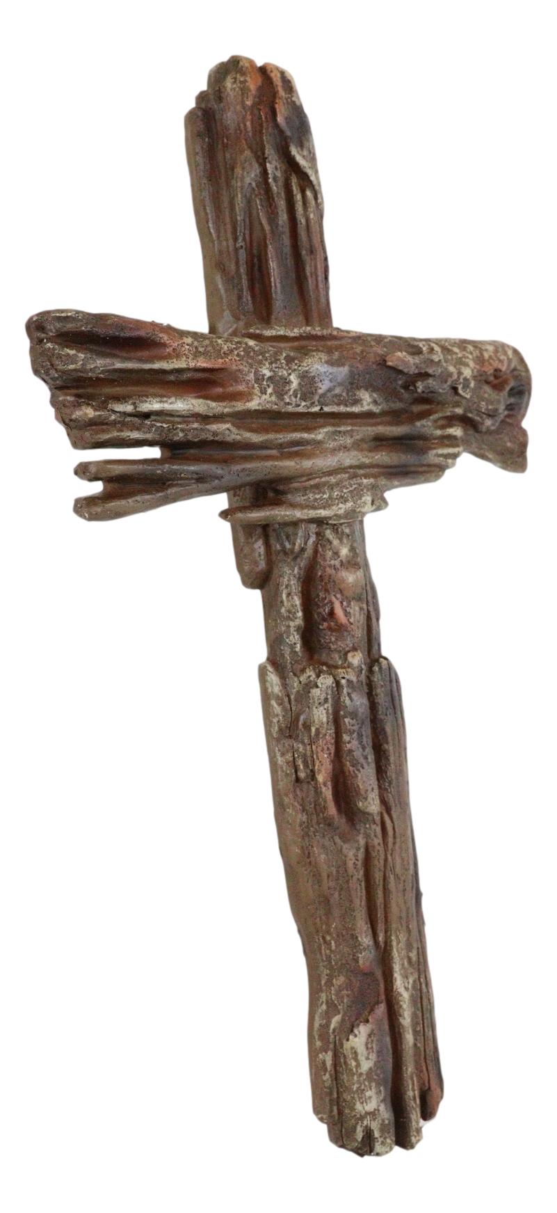Western Rugged Cross Rustic Western Country Rugged Faux Driftwood Distressed Wood Wall Cros ...