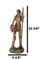 Large Native American Indian Eagle Warrior Chief With Spear And Shield Figurine