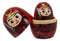 Red Japanese Samurai Wooden Stacking Matryoshka Nesting Dolls 5 Piece Set Toy