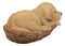 Ebros Lifelike Adorable Labrador Retriever Dog Sleeping in Wicker Basket Statue 6.25" Long Realistic Pet Pal Dog Breed Collectible Resin Decor Figurine