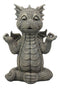 Ebros Whimsical Inner Peace Garden Yoga Asana Meditating Dragon Statue Decor Figurine