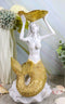 Ebros Art Nouveau Mermaid Holding Sea Shell Candle Or Jewelry Holder Decor Figurine 10.25" Tall