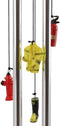 In Line of Duty Fireman With Fire Hose By Red Hydrant Wind Chime Garden Decor