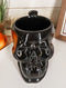 Ebros Macabre Decor Death Black Bone Skull Drinking Coffee Mug 12oz Ceramic Drink Cup