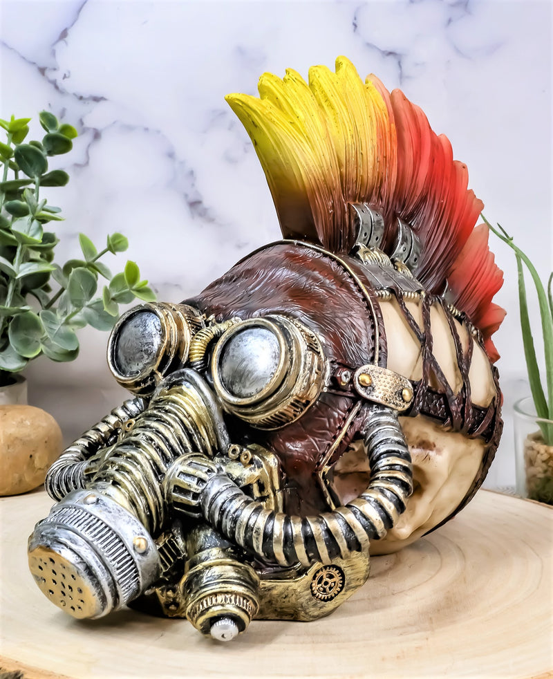 Ebros Steampunk Mohawk Punk Marauder Skull Wearing Strapped