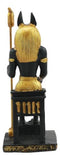 Egyptian God Of Afterlife Anubis On Throne Dollhouse Miniature Figurine