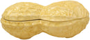 Ebros 11"Long Ceramic Realistic Peanut Legume Shell Container Jar With Lid 32 oz - Ebros Gift