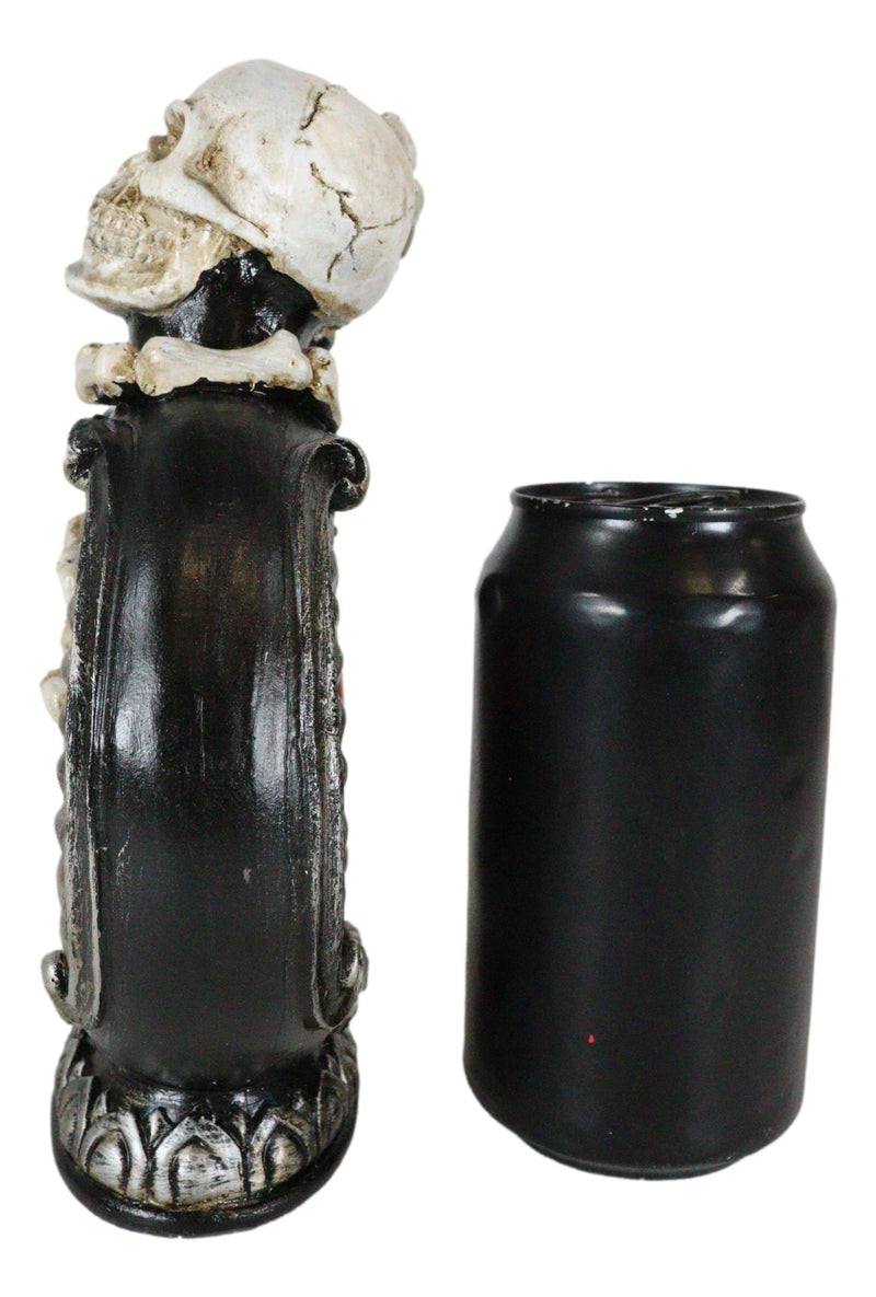 Wicca Witchcraft Skeleton Bones Skull With Red Heart Decorative Potion Bottle