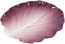 Ebros 9.25" Wide Red Cabbage Leaf Shaped Serving Plate or Dish Platter (1)