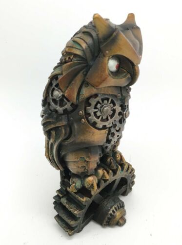 Ebros Steampunk Nocturnal Messenger Spy Owl Figurine 6.75"H Paperweight Decor