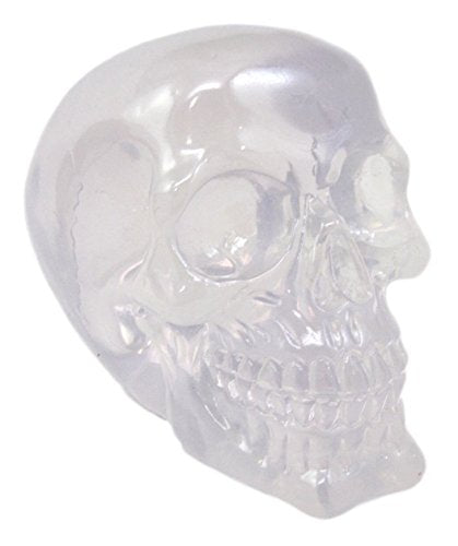 Ebros Gift Occultic Witchcraft Shrine Clear Acrylic Resin Translucent Skull Decorative Figurine 6" L