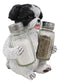 Ebros Hugging Pooch Shih Tzu Glass Salt Pepper Shakers Holder Figurine 6"Tall