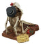 Ebros Love Never Dies Castaway Wedding Skeleton Couple Kissing Statue 3.75"H