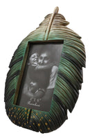 Green Southwestern Native Indian Butterfly Spotted Feather Picture Frame 4"X6"
