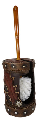 Rustic Western Lone Star Cowboy Country Bootcut Toilet Brush Scrub and Base Set