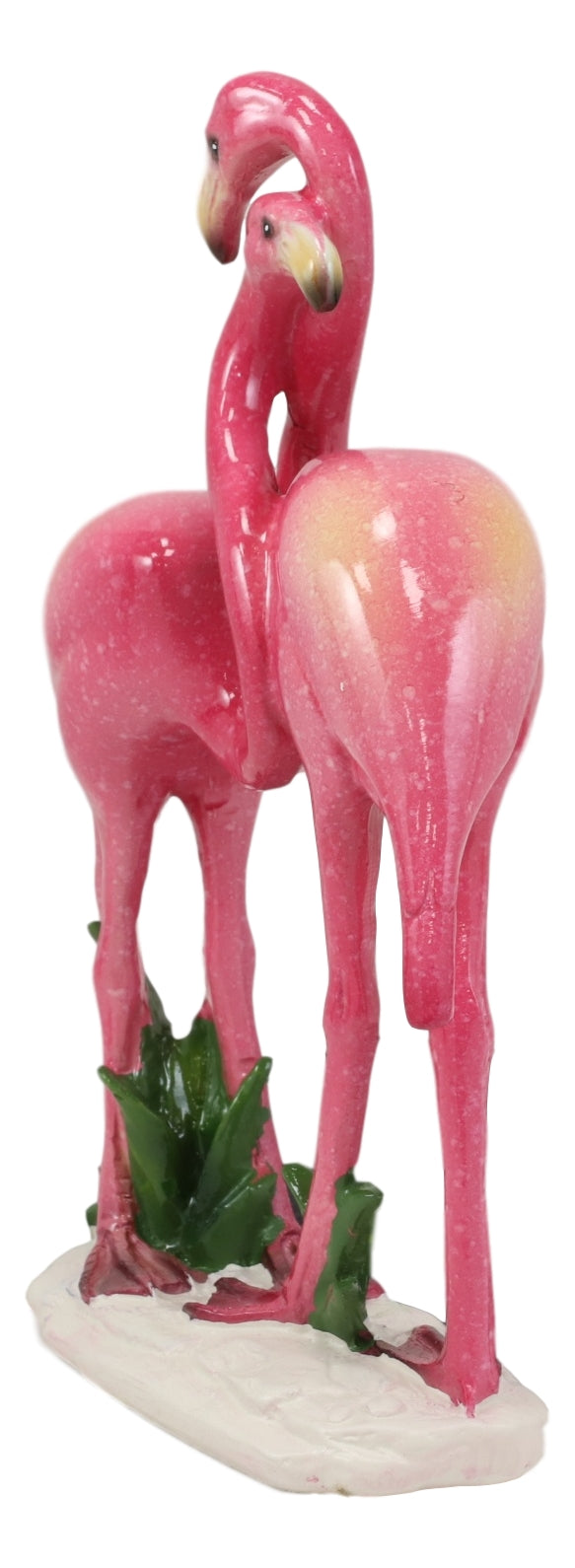 Ebros Tropical Rainforest Birds Romantic Love Pink Flamingos Embracing Statue