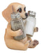 Ebros Pup And Spice Wide Eyed Labrador Puppy Dog Glass Salt & Pepper Shakers Set