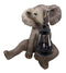 Ebros The Adorable Pachy Elephant Garden Patio Figurine W/ Solar LED Light Lantern Lamp 13.75"H