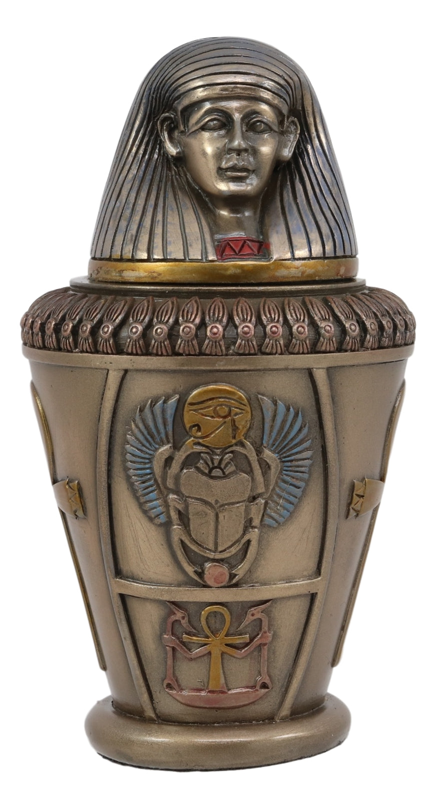 Ebros Egyptian Gods and Deities Imsety Human Mummy Canopic Jar Statue 5.5" H