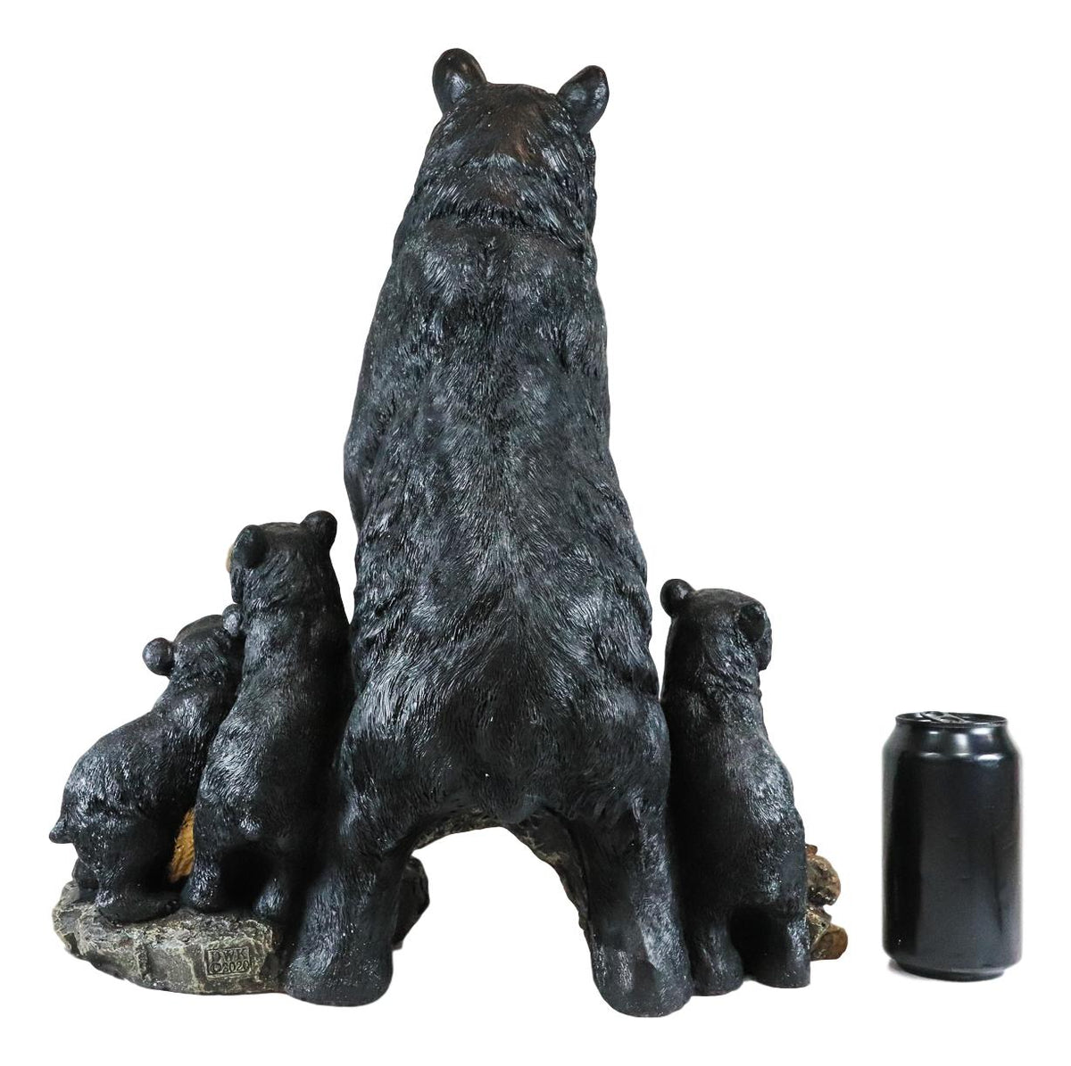 Ebros Large Rustic Forest Protective Mother Black Bear With 3 Bear Cubs Statue - Ebros Gift