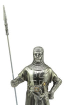 Medieval Holy Roman Empire Crusader Pikeman Statue Suit Of Armor Halberdier