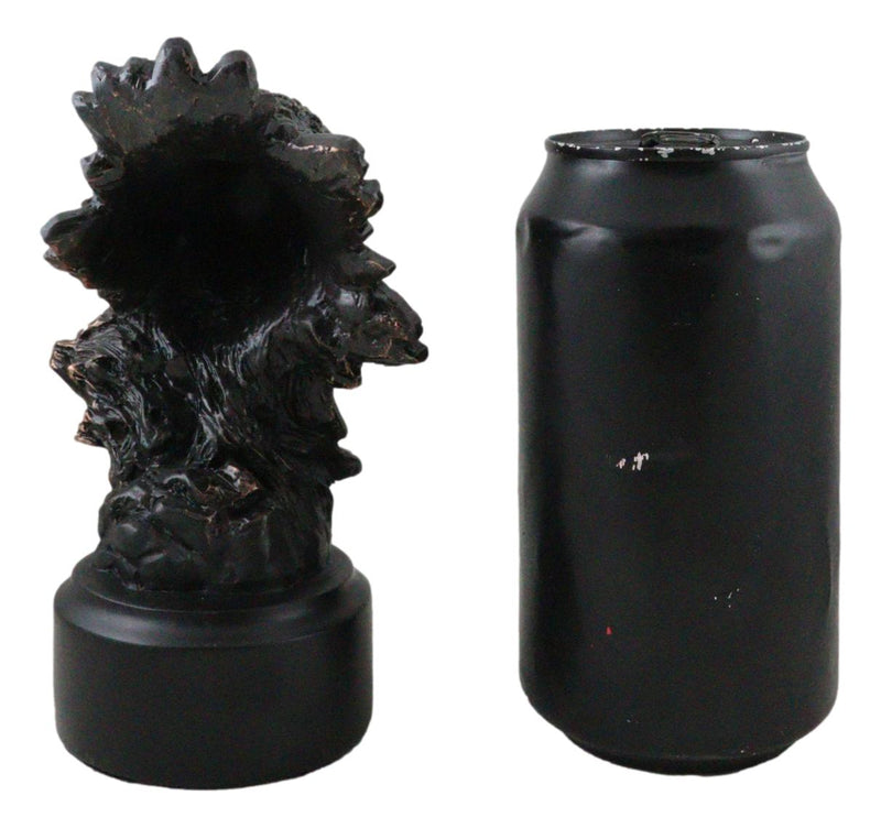 Patriotic American Bald Eagle Bust Bronze Electroplated Resin Figurine With Base