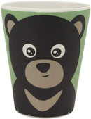 Ebros Black Bear 5 Piece Organic Bamboo Dinnerware Set For Kids Children Toddler