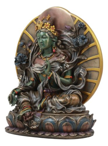 Large Arya Green Tara Statue Buddha Figurine Syamatara Bodhisattva Jetsun Dolma
