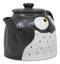 Ebros Gift Whimsical Black Spotted Fat Owl Ceramic 52oz Large Tea Pot With Built In Strainer Spout As Teapots Home Decor Of Owls Owlet Nocturnal Bird Decorative
