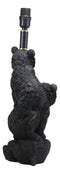 Ebros Wildlife Rustic Cabin Lodge Decor Whimsical Stacked Up 3 Playful Black Bear Cubs On Piggyback Table Lamp Statue with Shade 23.75"High Forest Bear Family Desktop Lamps