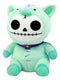 Furrybones Blue Enchanted Unicorn Unie Skeleton Monster Plush Doll Toy Ornament