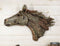 Rustic Faux Driftwood Finish Equine Mustang Horse Head Wall Decor Plaque 18"Wide