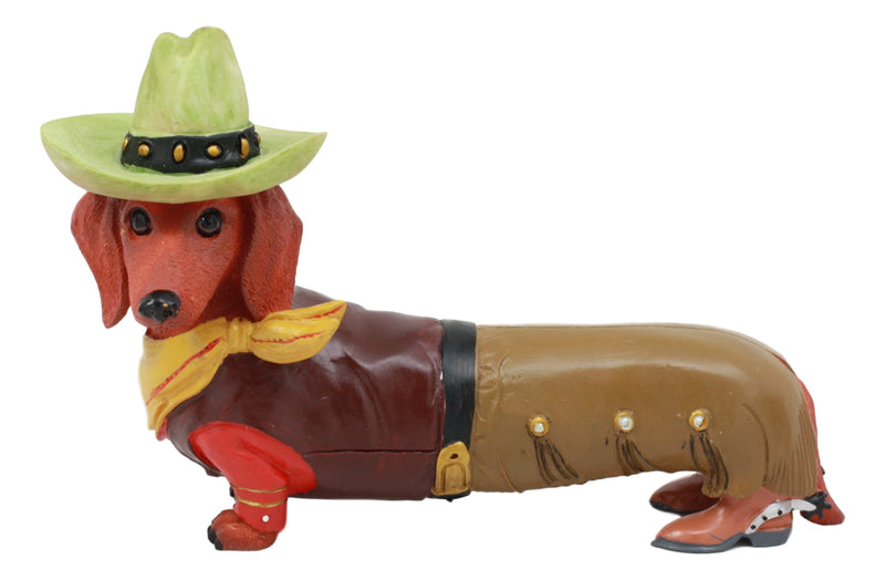 Doxie Collection Wild West Western Cowboy Dachshund Figurine 6"L Desert Sherrif