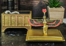 Ebros Egyptian Isis With Open Wings Golden Jewelry Box Statue Motherhood Magic