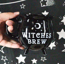 Ebros Wicca Sacred Crescent Moon Witches Brew Black Cauldron Coffee Tea Mug Cup 14oz