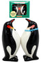 Polar Opposites Emperor Penguin Salt & Pepper Shakers Ceramic Magnetic Set